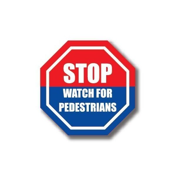 Ergomat 30in OCTAGON SIGNS - Stop Watch for Pedestrians DSV-SIGN 900 #1067 -UEN - main